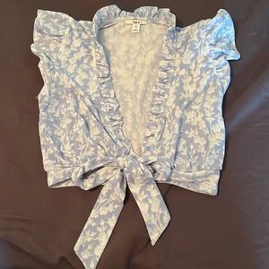 Tie front crop top
